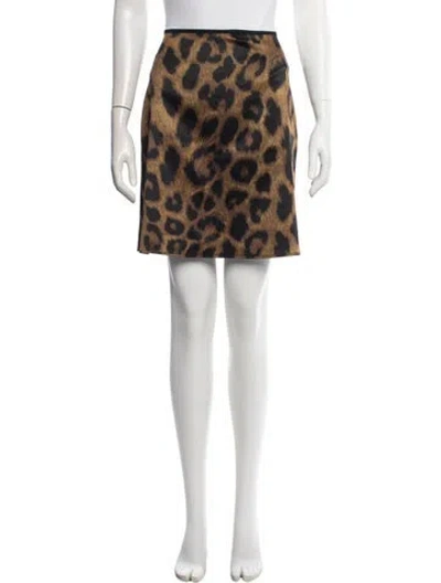 Pre-owned Birrot Animal Print Mini Skirt In Multi