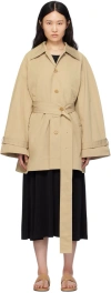 Birrot Beige Car Coat In Beige