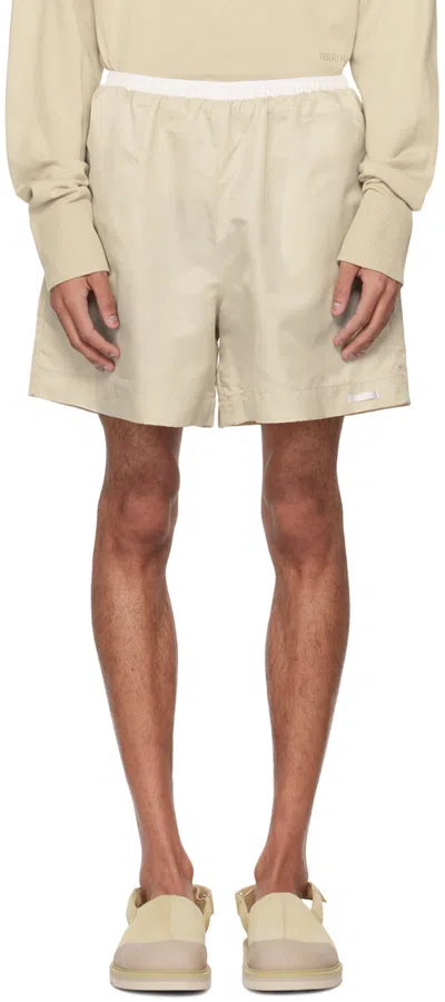 Birrot Beige Love Shorts In Oak