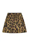 Birrot Bidan Animal-print Satin Mini Skirt