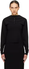 Birrot Black Lay2 Cardigan In Black