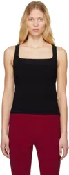 Birrot Exclusive Lay2 Sleeveless Bonded Crepe Top In Black