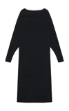 Birrot Boatneck Maxi Dress In Black