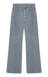 Birrot Cotton Denim Trouser In Light Blue