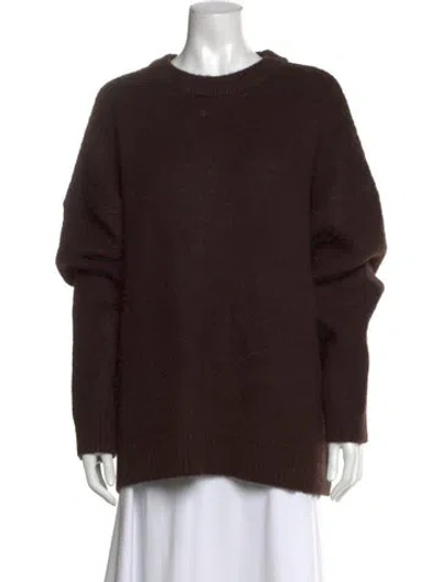 Pre-owned Birrot Crew Neck Sweater In Brown