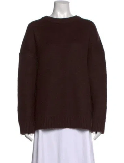 Pre-owned Birrot Crew Neck Sweater In Brown