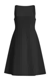 Birrot Exclusive Lay3 Bonded Crepe Mini Dress In Black