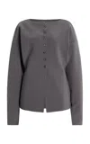 Birrot Exclusive Lay3 Crepe Cardigan In Gray