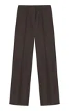 Birrot Gathered Low Cut Trousers In Brown