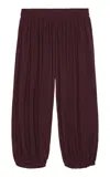 Birrot Gathered Trousers In Burgundy