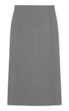 Birrot High Waist Maxi Skirt In Gray