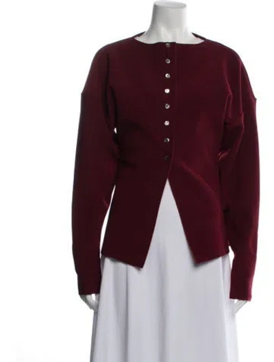 Pre-owned Birrot Jacket In Burgundy