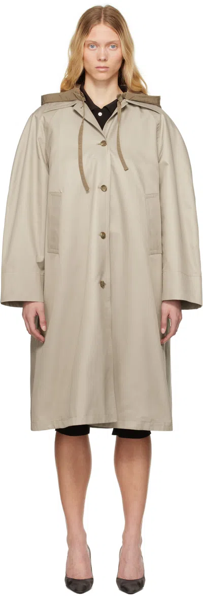 Birrot Khaki Holiday Trench Coat In Neutral