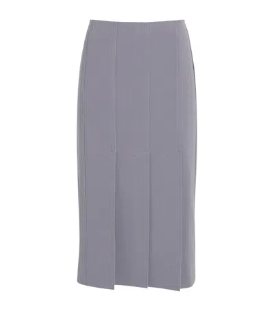 Birrot Lay 2 Pleated Midi Skirt In Grey