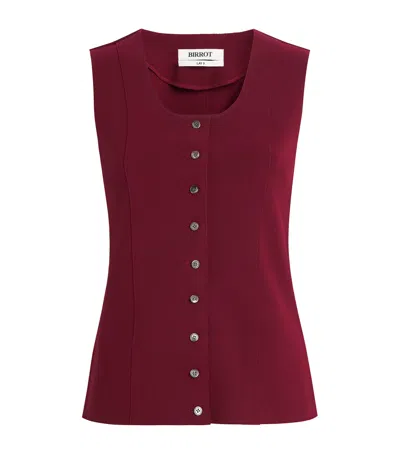 Birrot Lay 3 Waistcoat In Burgundy
