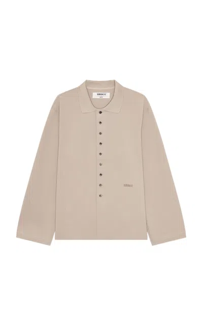 Birrot Lay2 Ribbed-collar Shirt In Neutral