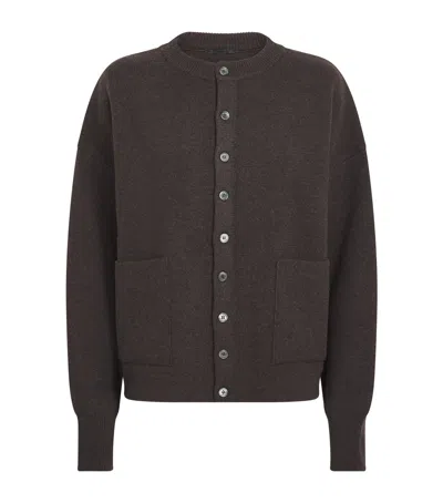 Birrot Merino Wool Cardigan In Brown