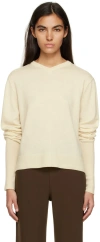 Birrot Off-white Cutout Sweater In Ivory
