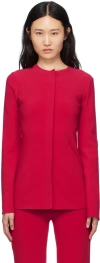 Birrot Pink Lay2 Blouse In Berry