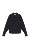 Birrot Point Collar Cardigan In Black
