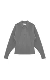Birrot Point Collar Cardigan In Silver