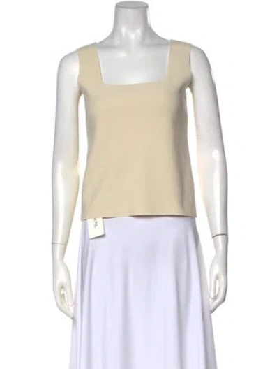 Pre-owned Birrot Square Neckline Sleeveless Top In Neutral