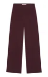 Birrot Straight Cut Trousers In Burgundy