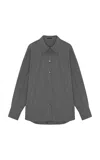 Birrot Wool Button Down Top In Black
