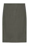 Birrot Wool Knee-length Skirt In Dark Grey