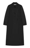 Birrot Wool Long Coat In Black