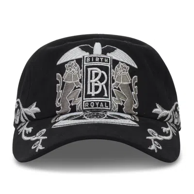 Birth Of A Royal Child Black Double Lion Embroidered Baseball Cap