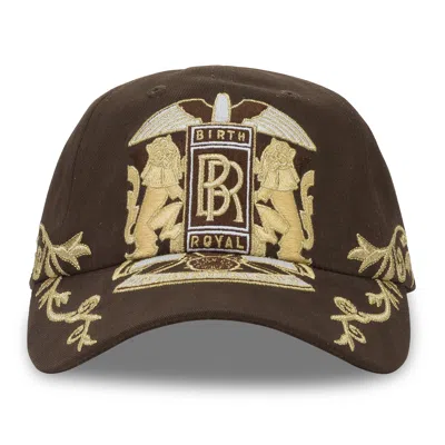 Birth Of A Royal Child Brown Double Lion Embroidered Baseball Cap