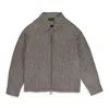 Birth Of A Royal Child Rhinestone Zipper Brown Work Jacket