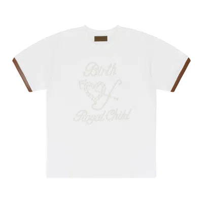 Birth Of A Royal Child White Pearl Patchwork Short Sleeve