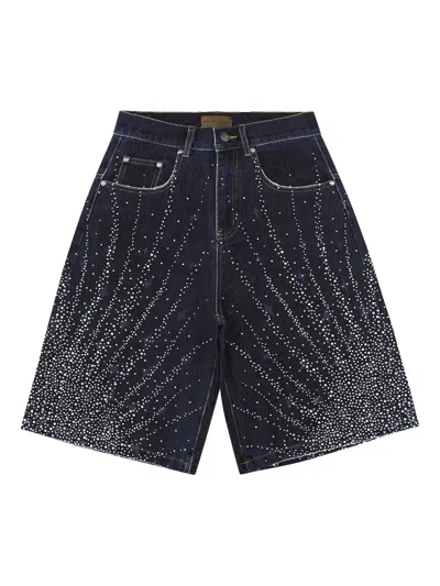 Birth Of Royal Child 20k Starlight Jeans-shorts Mit Sternverzierung In Blue