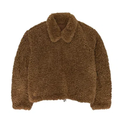 Pre-owned Birth Of Royal Child Carved Leather Fur Jacket 'brown' | Men's Size Xl