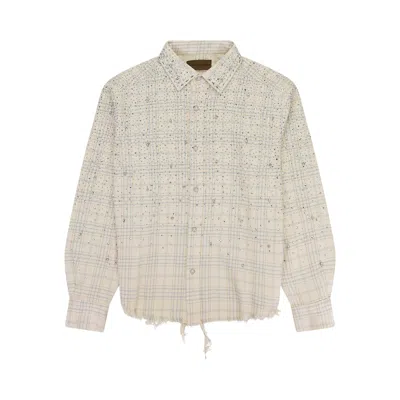 Pre-owned Birth Of Royal Child Pearl And Diamond Button-down Shirt 'beige' | Cream | Men's Size M