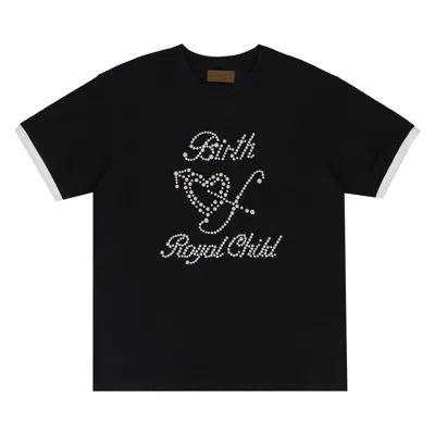 Pre-owned Birth Of Royal Child Pearl Patchwork Short-sleeve 'black' | Men's Size L