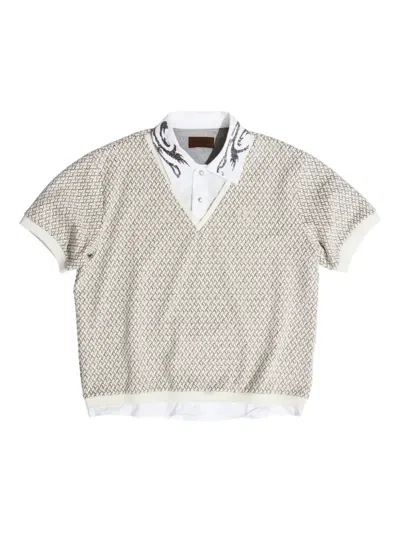 Birth Of Royal Child Vine-pattern Polo Shirt In Neutral