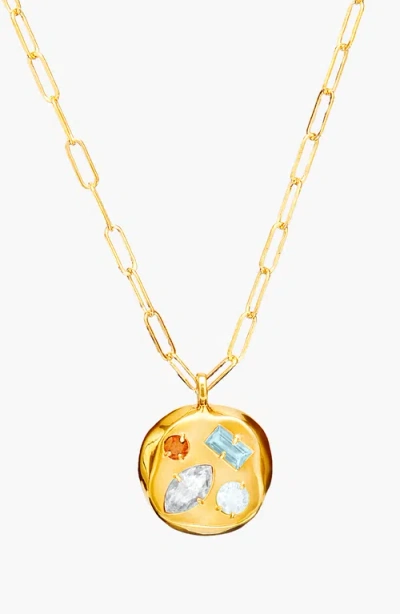 Birthdate Co. The April Birthdate Gold Pendant In April 25th - Gold