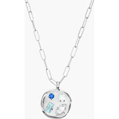 Birthdate Co. The April Birthdate Silver Pendant In April 17th - Silver