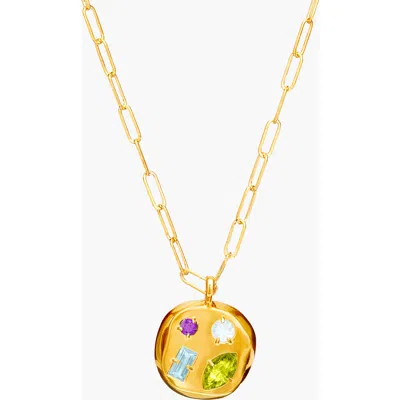 Birthdate Co. The August Birthdate Gold Pendant In August 22nd - Gold