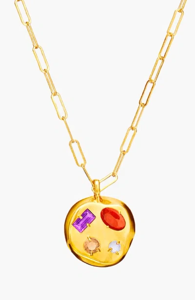 Birthdate Co. The February Birthdate Gold Pendant In February 14th - Gold