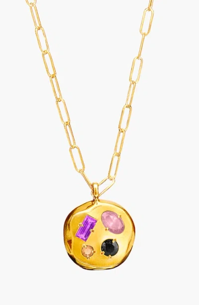 Birthdate Co. The February Birthdate Gold Pendant In February 1st - Gold