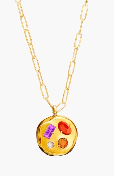 Birthdate Co. The February Birthdate Gold Pendant In February 21st - Gold