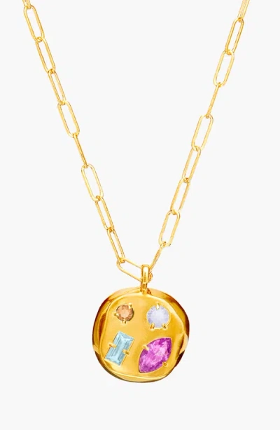 Birthdate Co. The February Birthdate Gold Pendant In February 7th - Gold