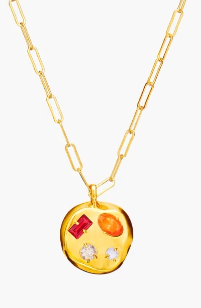 Birthdate Co. The July Birthdate Pendant In July 14th - Gold