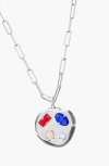 Birthdate Co. The July Birthdate Silver Pendant In July 4th - Silver