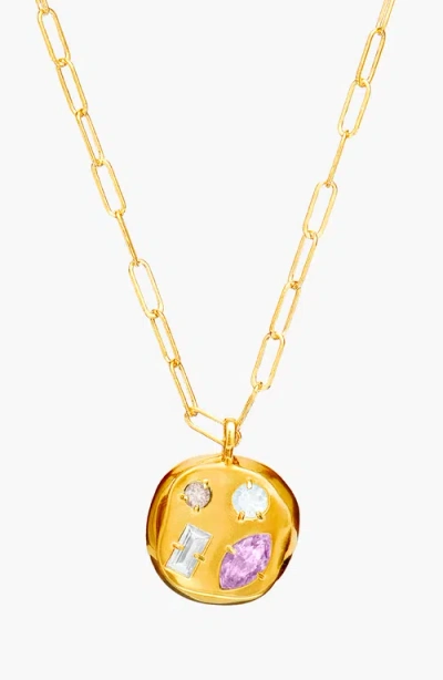 Birthdate Co. The June Birthdate Gold Pendant In June 17th - Gold