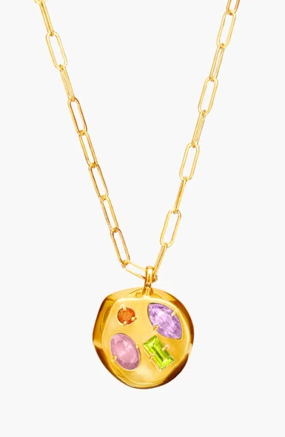 Birthdate Co. The June Birthdate Gold Pendant In June 18th - Gold